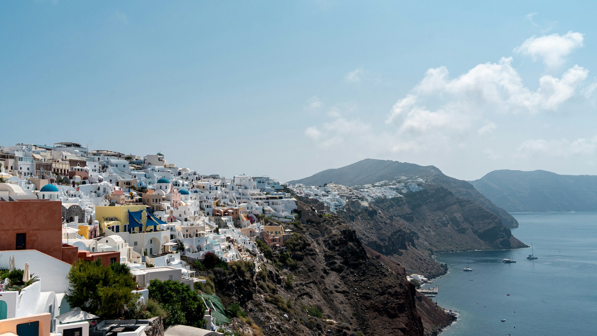 Whitewashed village above the Santorini caldera